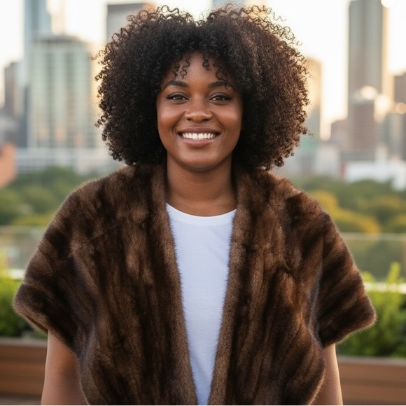 Genuine Mink Wrap Stole 1950s vintage celebrity - Picture 4 of 11